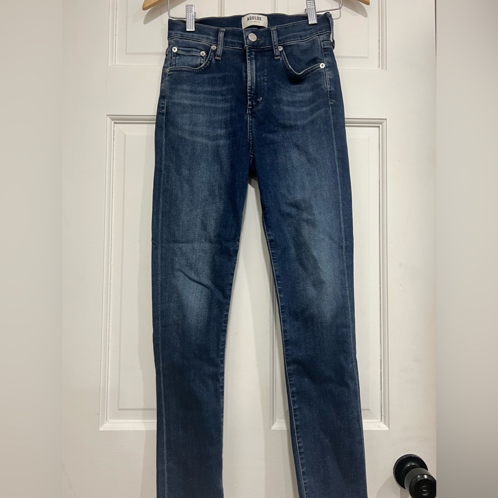 AGOLDE High Rise Skinny “Sophie” Crop Jean in Claremont